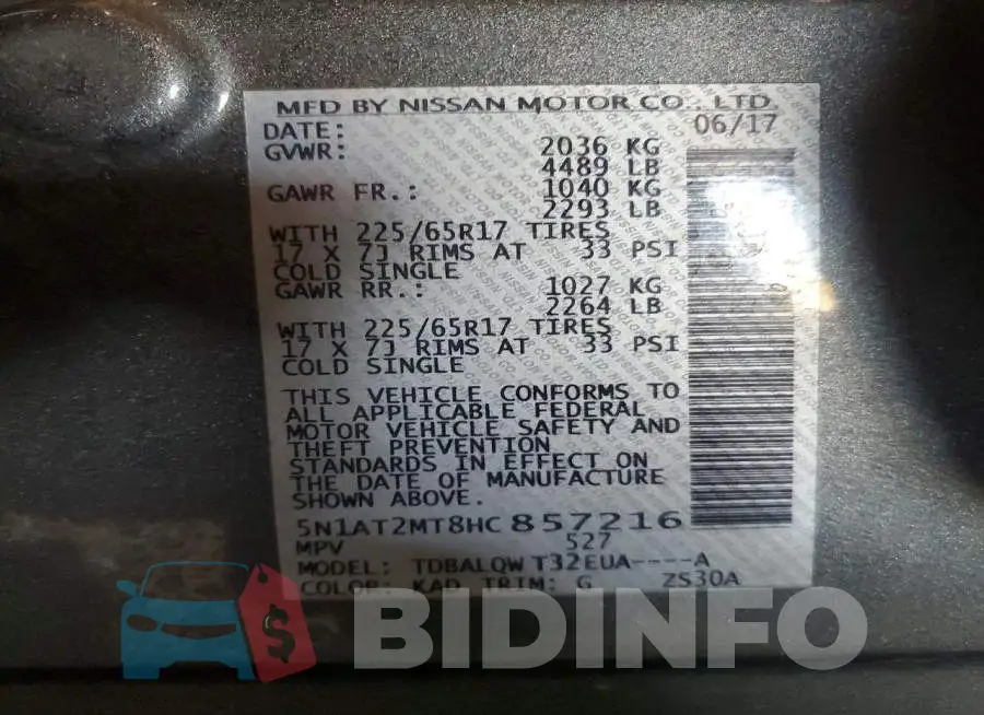 5N1AT2MT8HC857216 Photo# 12