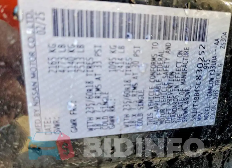 5N1BT3BB4SC830252 Photo# 13