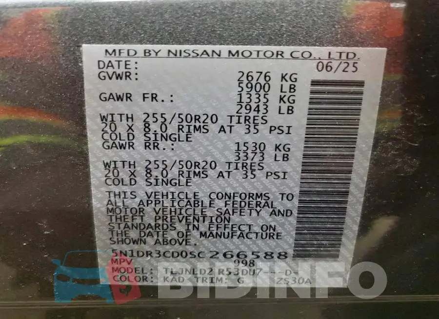 5N1DR3CD0SC266588 Photo# 14