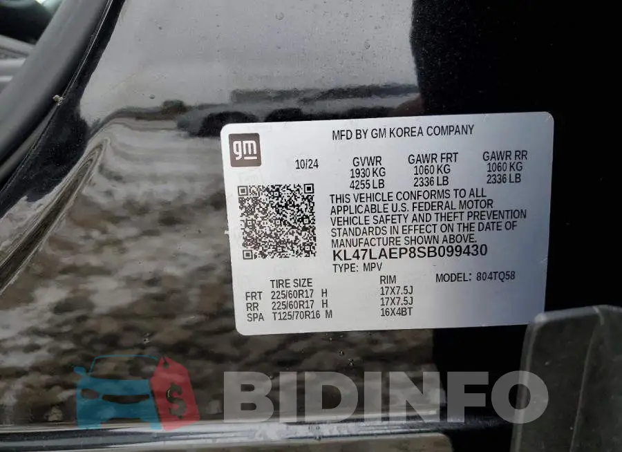 KL47LAEP8SB099430 Photo# 14