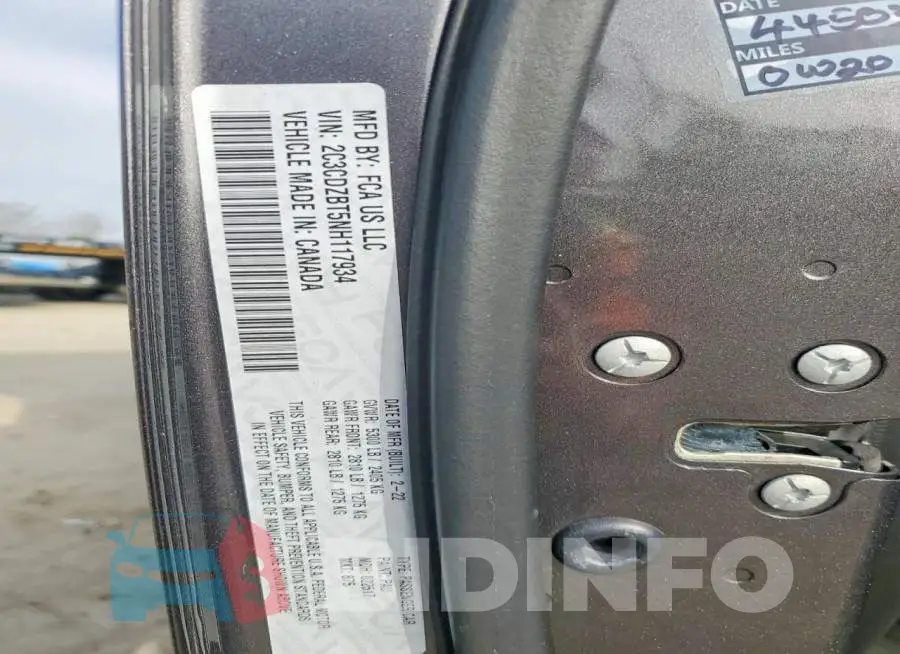 2C3CDZBT5NH117934 Photo# 13