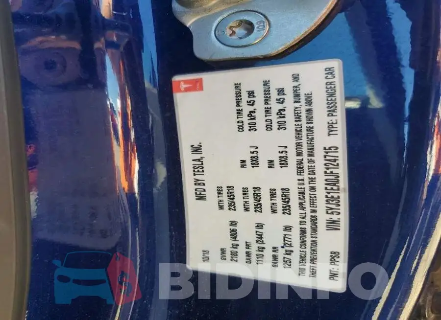 5YJ3E1EA0JF124715 Photo# 13