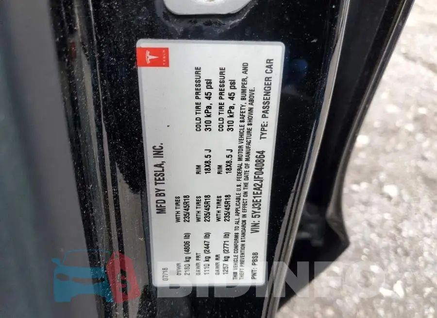 5YJ3E1EA2JF040864 Photo# 12