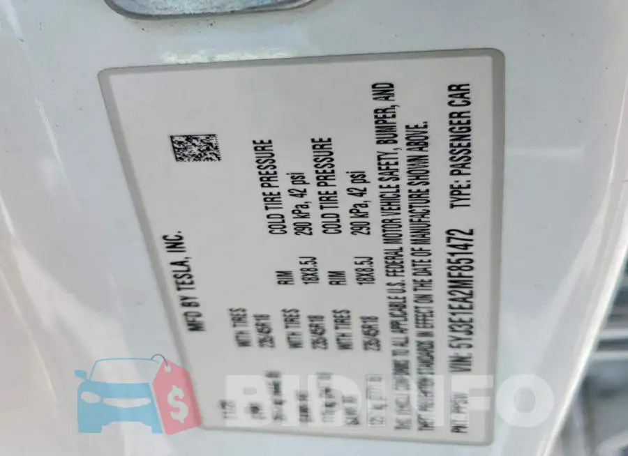 5YJ3E1EA2MF851472 Photo# 13