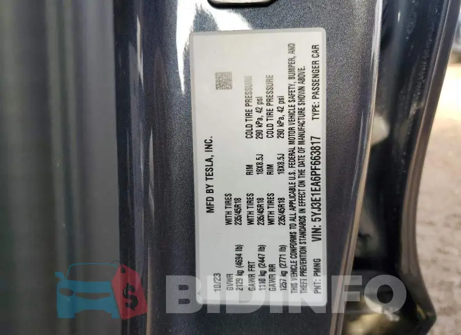 5YJ3E1EA6PF663817 Photo# 12