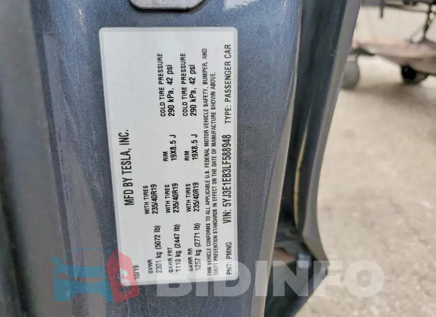 5YJ3E1EB3LF588948 Photo# 12