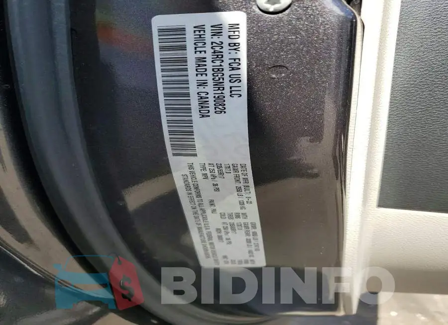 2C4RC1BG5NR190826 Photo# 13