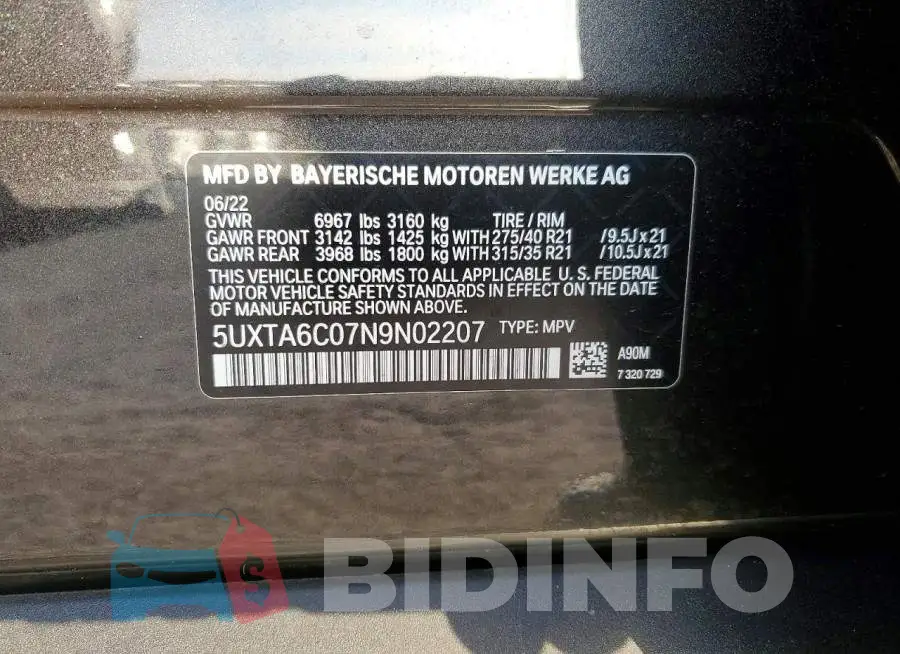 5UXTA6C07N9N02207 Photo# 14