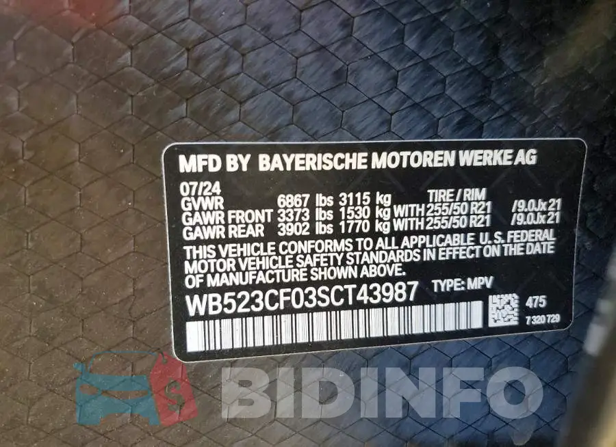 WB523CF03SCT43987 Photo# 13