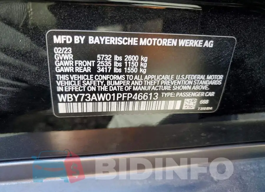 WBY73AW01PFP46613 Photo# 14