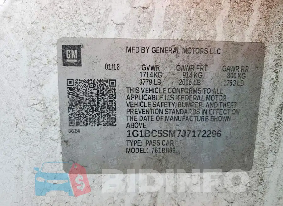 1G1BC5SM7J7172296 Photo# 12