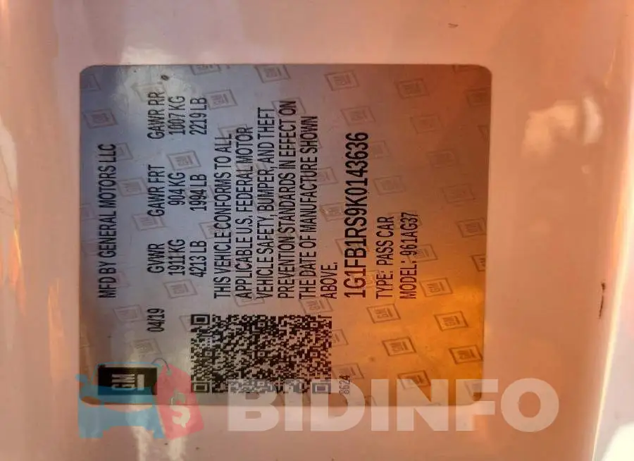 1G1FB1RS9K0143636 Photo# 12