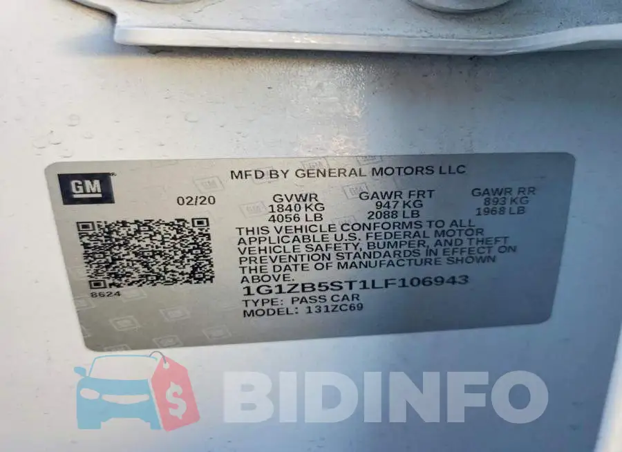 1G1ZB5ST1LF106943 Photo# 12