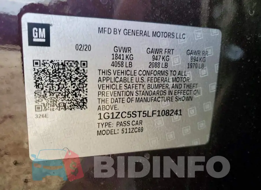 1G1ZC5ST5LF108241 Photo# 12