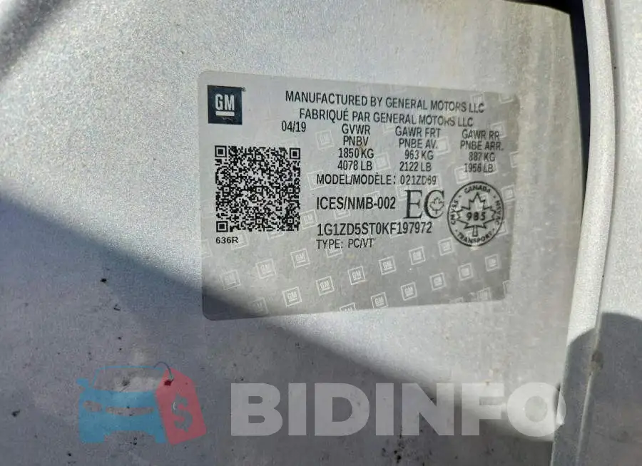 1G1ZD5ST0KF197972 Photo# 12