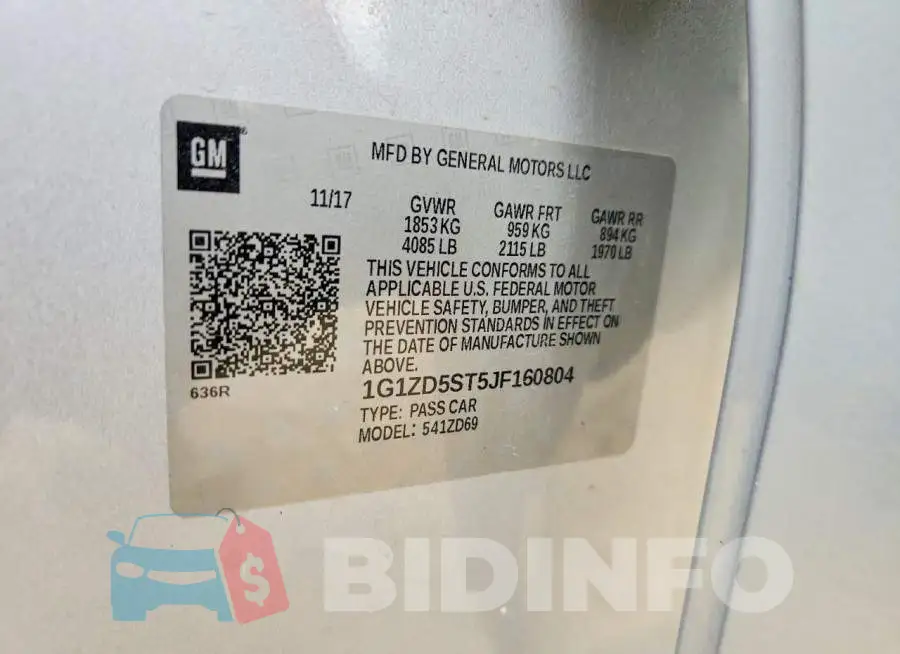 1G1ZD5ST5JF160804 Photo# 12