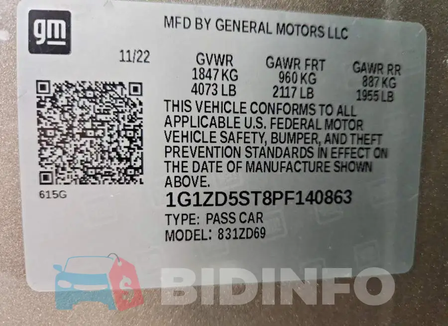 1G1ZD5ST8PF140863 Photo# 12