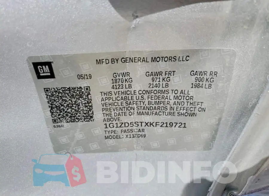 1G1ZD5STXKF219721 Photo# 12