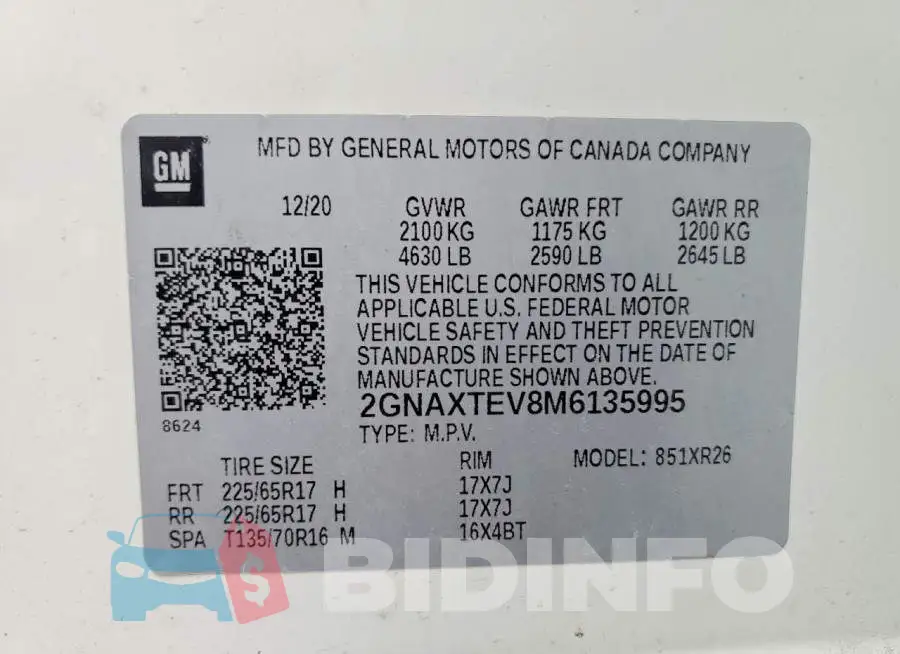 2GNAXTEV8M6135995 Photo# 13