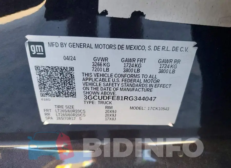 3GCUDFE81RG344047 Photo# 13