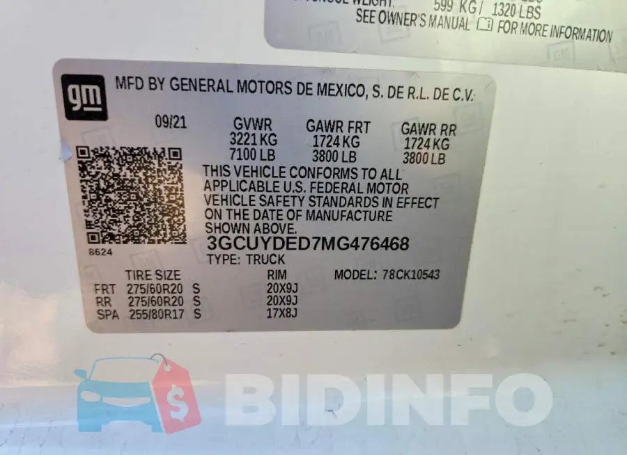 3GCUYDED7MG476468 Photo# 12