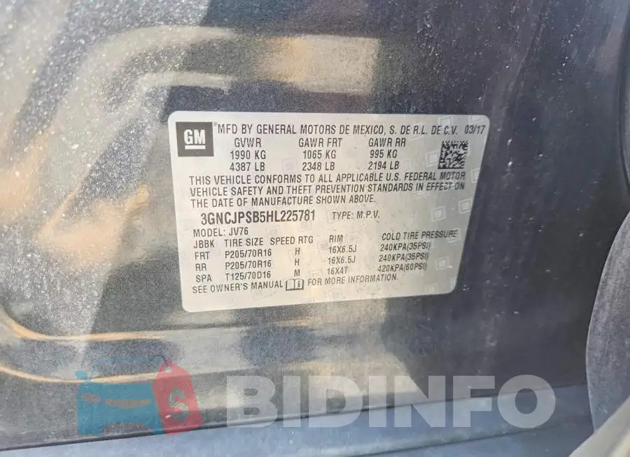 3GNCJPSB5HL225781 Photo# 13
