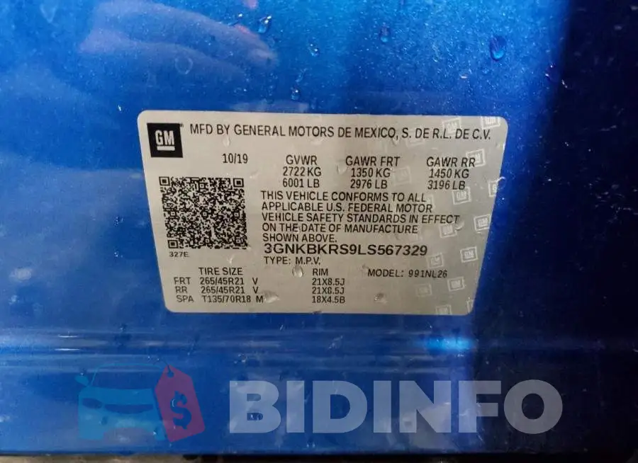 3GNKBKRS9LS567329 Photo# 13