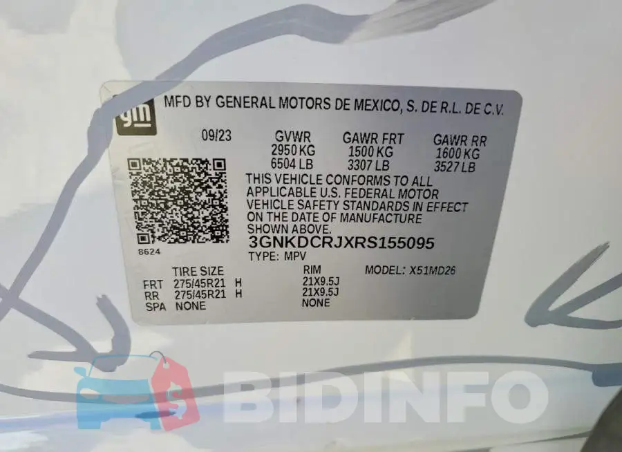 3GNKDCRJXRS155095 Photo# 14