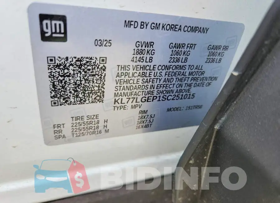 KL77LGEP1SC251015 Photo# 13