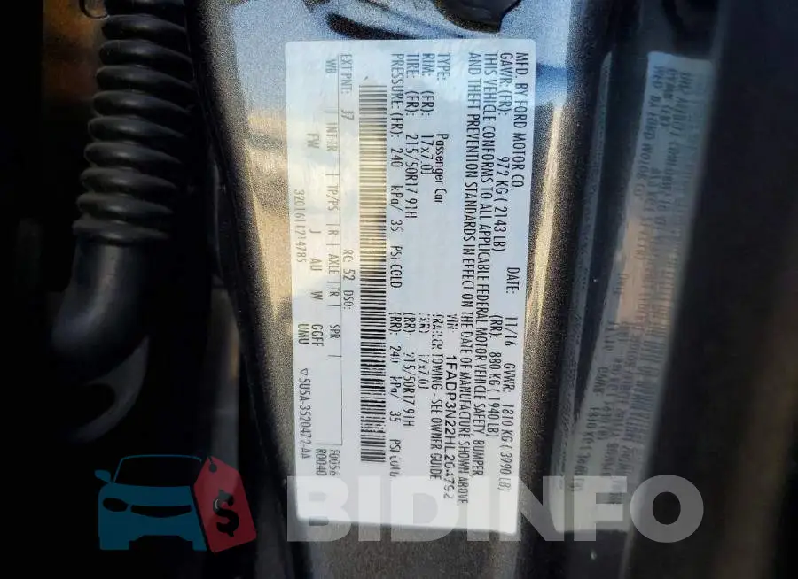 1FADP3N22HL204792 Photo# 12