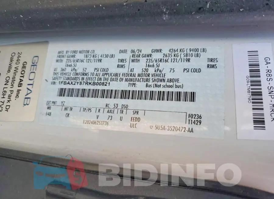 1FBAX2Y87RKB00821 Photo# 14