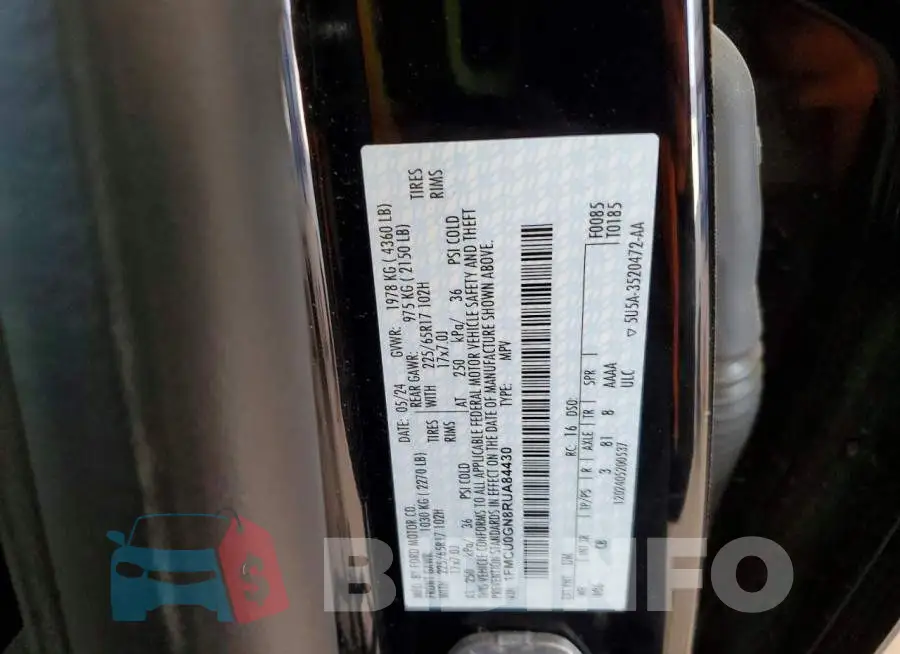 1FMCU0GN8RUA84430 Photo# 13