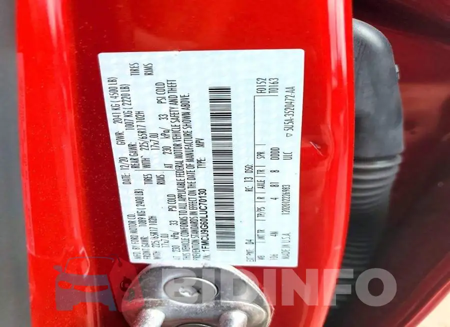 1FMCU9G60LUC70130 Photo# 13