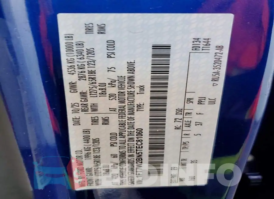1FT7W2BN5TEC81060 Photo# 13