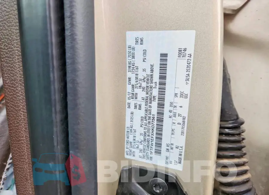 1FTFW1EFXHKD77561 Photo# 12