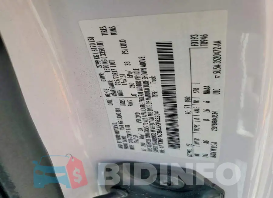 1FTMF1CB6JKF62204 Photo# 12
