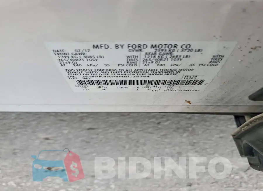 2FMPK4AP8HBC35344 Photo# 13