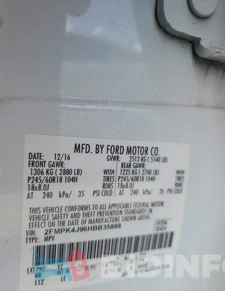 2FMPK4J96HBB35888 Photo# 13