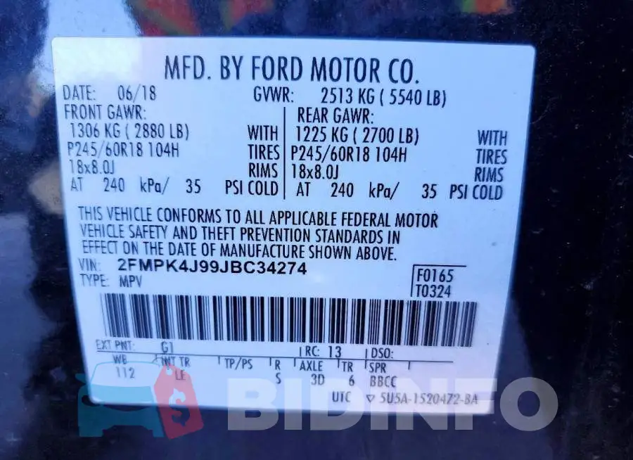 2FMPK4J99JBC34274 Photo# 13