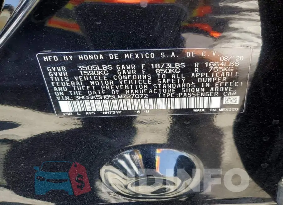 3HGGK5H85LM727072 Photo# 13