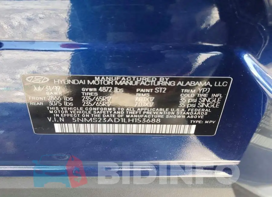 5NMS23AD1LH153688 Photo# 14