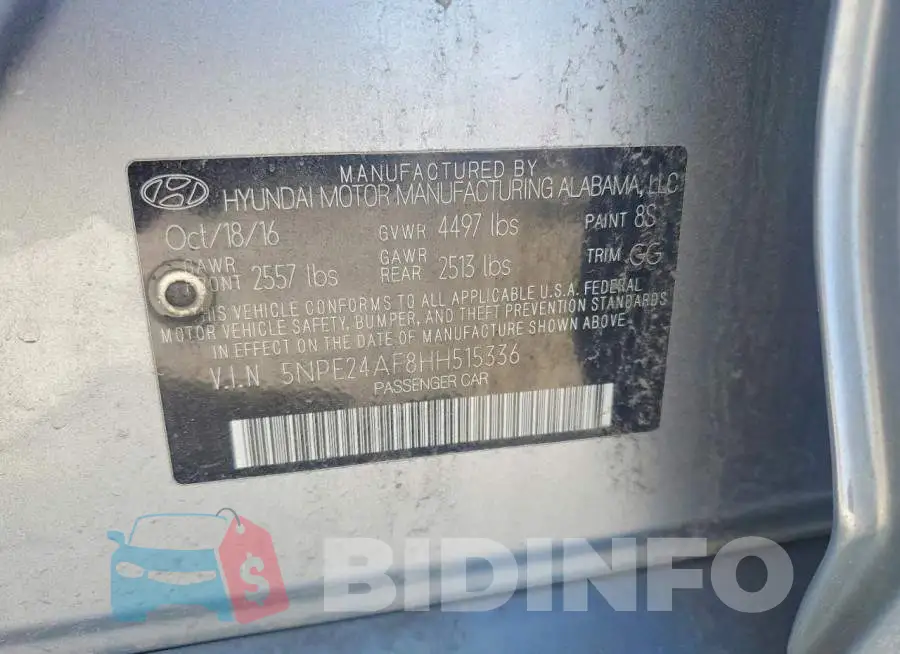 5NPE24AF8HH515336 Photo# 12