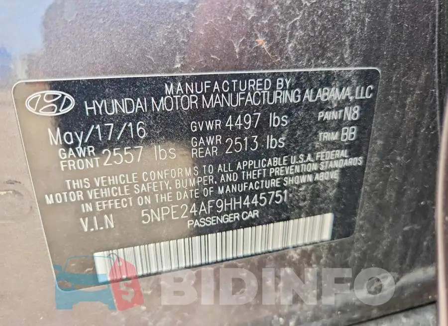 5NPE24AF9HH445751 Photo# 12