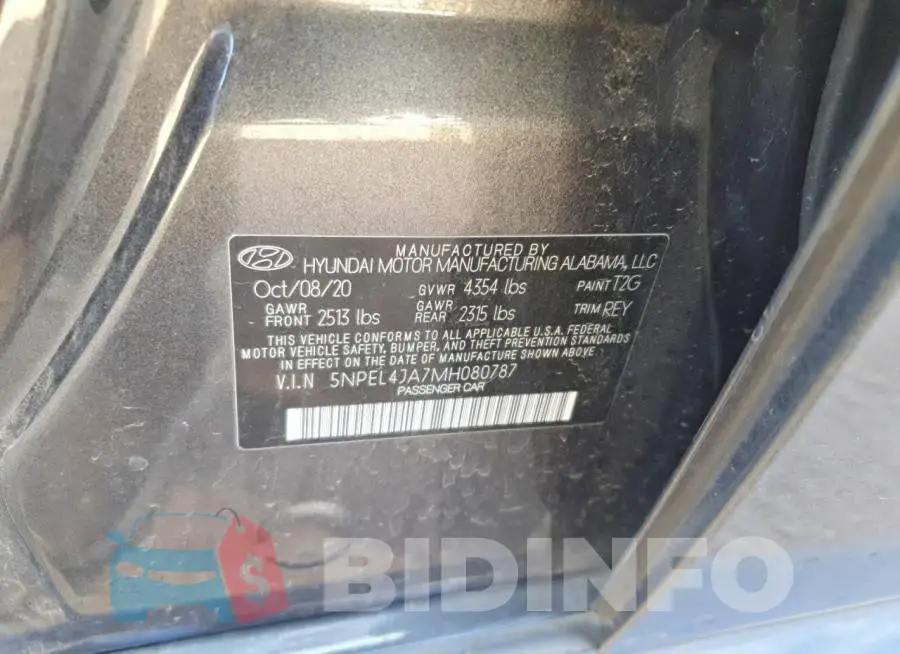 5NPEL4JA7MH080787 Photo# 12