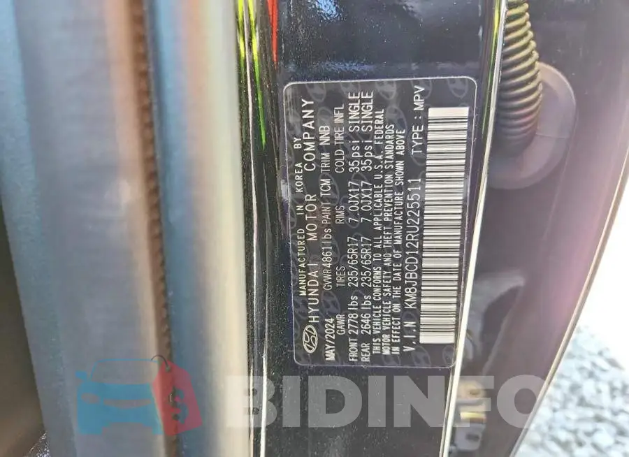 KM8JBCD12RU225511 Photo# 13