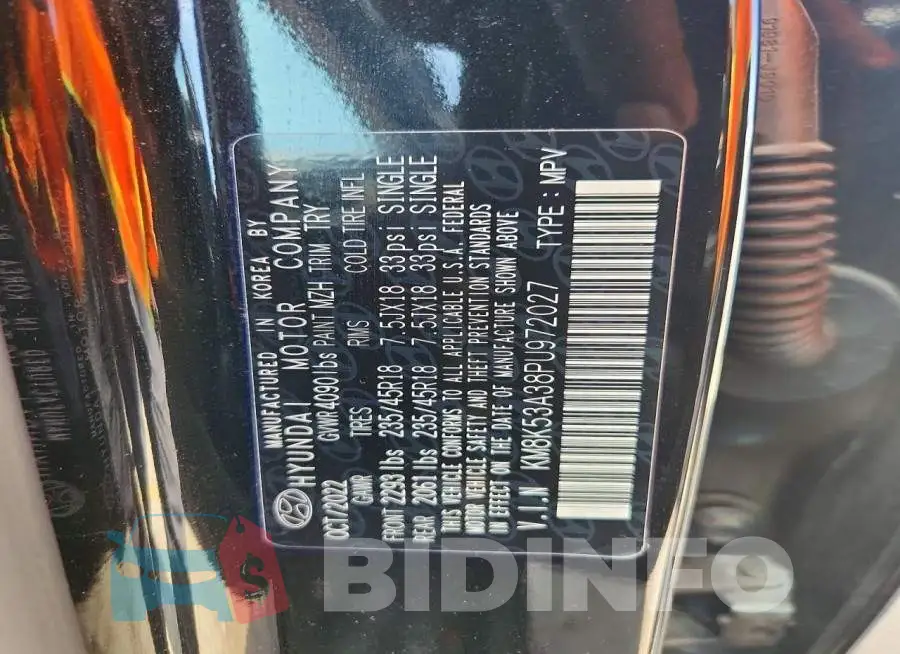 KM8K53A38PU972027 Photo# 12