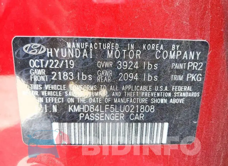KMHD84LF5LU021808 Photo# 13