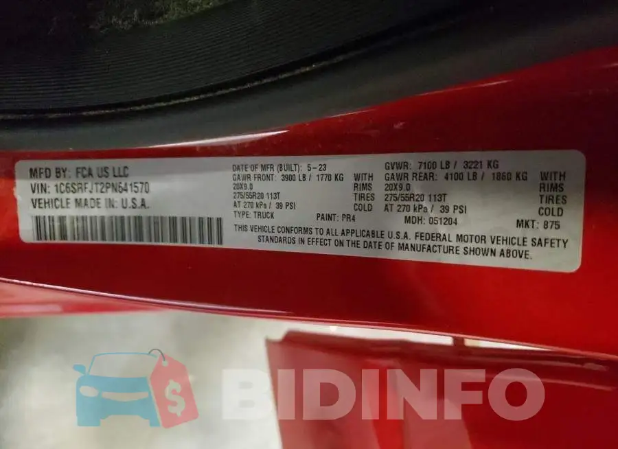 1C6SRFJT2PN641570 Photo# 12