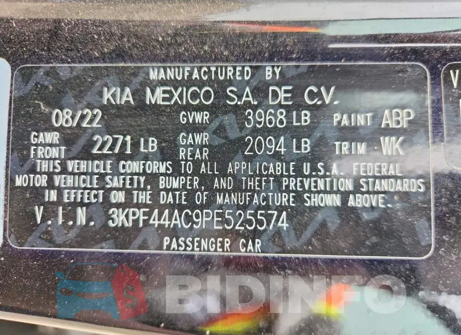 3KPF44AC9PE525574 Photo# 12