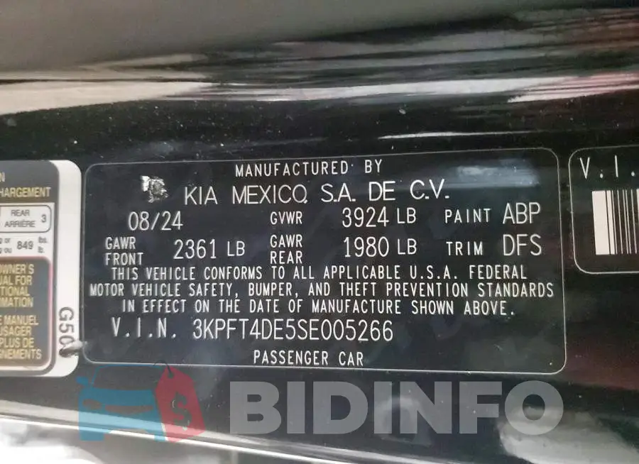 3KPFT4DE5SE005266 Photo# 12